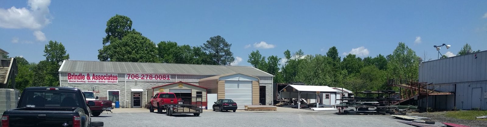 Brindle & Associates roofing and metal supply yard in Dalton, Georgia